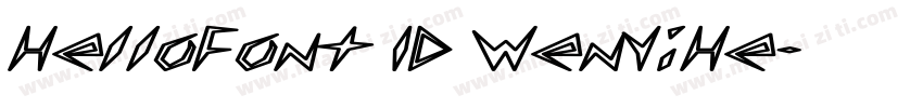 HelloFont ID WenYiHe字体转换